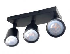 SPOT LED  4WX3 DIRECT BASE LINEAR PRETO 3000K LUZ AMARELA