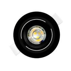 SPOT EMBUTIR LED  3W REDONDO ALLTOP MR11 6500K LUZ FRIA PRETO