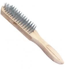 ESCOVA DE ACO CABO MADEIRA 5 FILEIRAS REF 2745