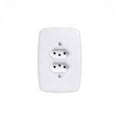 TOMADA DUPLA 2P+T 4X2 10A IDEALE BRANCA REF 3213