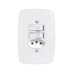 INT 2 TECLAS + TOM 2P+T 4X2 10A IDEALE BRANCO REF 3219