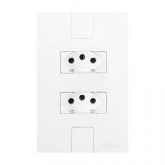 TOMADA DUPLA 2P+T 4X2 10A CAPRICE BRANCA REF 5213