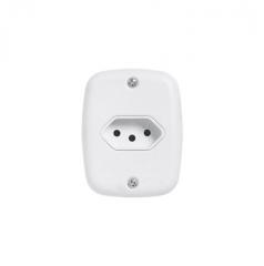 TOMADA 2P+T 20A SOBREPOR P/CANALETA BRANCA REF 9012