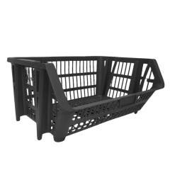 CESTO PLASTICO PEQ 44X20.5X34 PRETO REF 42551