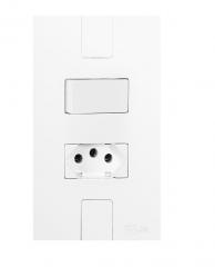 INT 1 TECLA + TOM 2P+T 4X2 10A CAPRICE BRANCA REF 5215