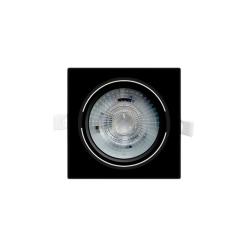 SPOT EMBUTIR LED 10W QUADR ALLTOP PAR30 PRETO 3000K LUZ AMARELA