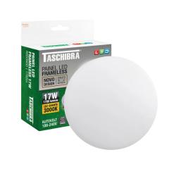 PAINEL LED EMBUTIR/SOBREPOR 17W RED 12CMX12CM 3000K LUZ AMARELA