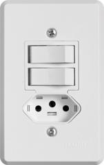 INT 2 TECLAS + TOM 2P+T 4X2 PRATIKA BRANCA REF 19210