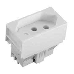 MODULO TOMADA 2P+T SLIM BRANCA 10A REF 81140
